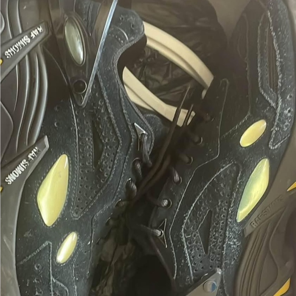 Raf Simons Black and Yellow Dynamic Sneakers